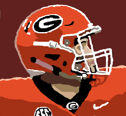 MS Paint of a Georgia football player